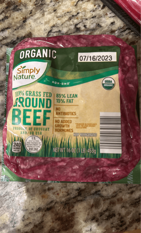 Simply Nature Organic 100% Grass Fed Ground Beef