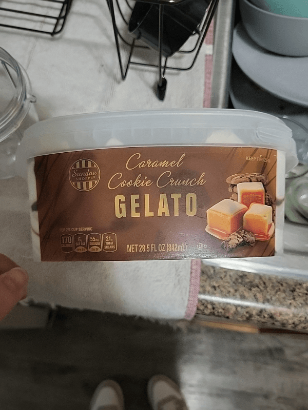 Sundae Shoppe Caramel Cookie Crunch Gelato
