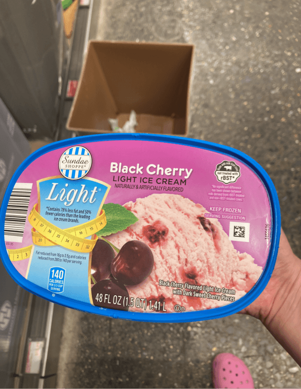 Sundae Shoppe Black Cherry Light Ice Cream
