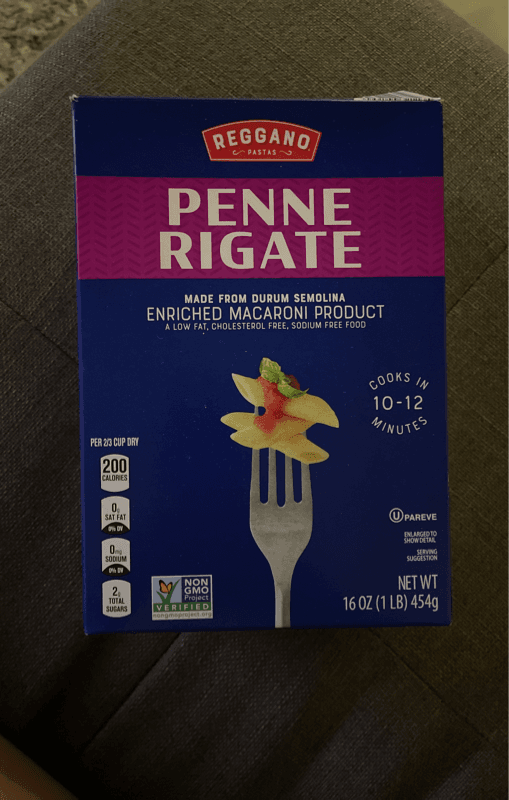 Reggano Penne Rigate Enriched Macaroni Product