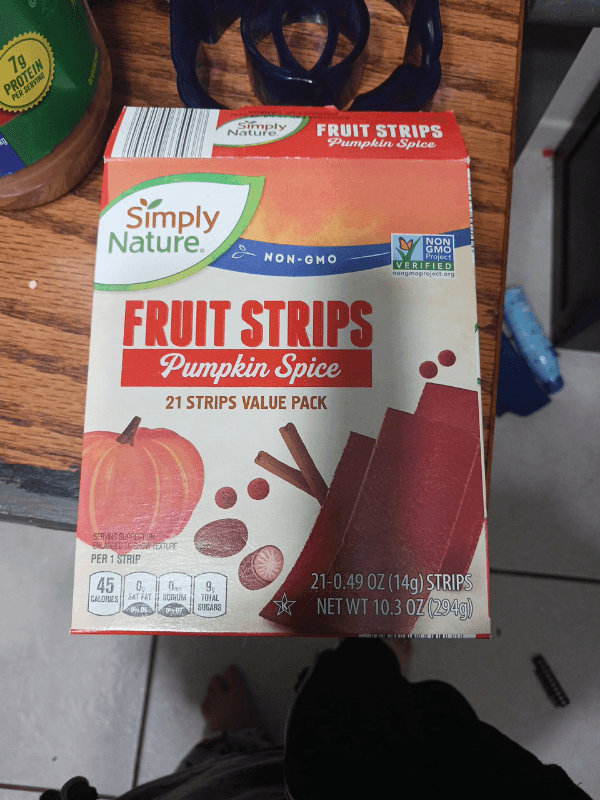 Simply Nature Pumpkin Spice Fruit Strips