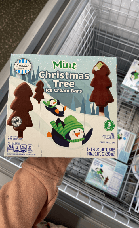 Sundae Shoppe Mint Christmas Tree Ice Cream Bars