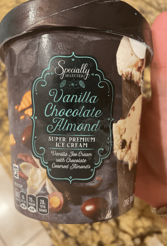Specially Selected Vanilla Chocolate Almond Super Premium Ice Cream