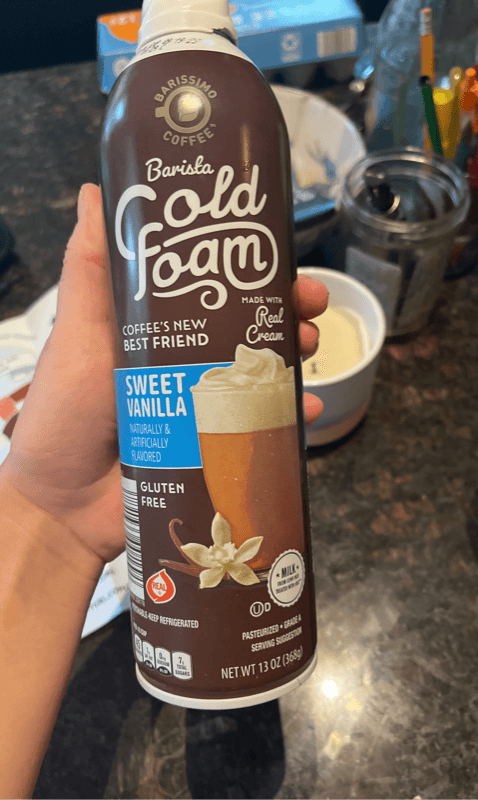 Barrisimo Coffee Barista Cold Foam Sweet Vanilla