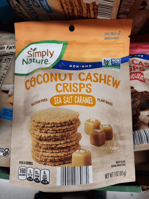 Simply Nature Coconut Cashew Crisps Sea Salt Caramel