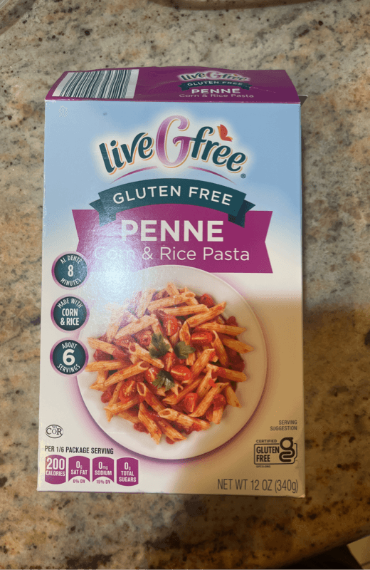 Livegfree Gluten Free Penne Corn & Rice Pasta