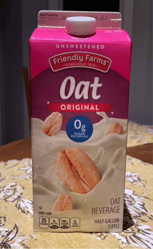 Friendly Farms Unsweetened Original Oat Beverage