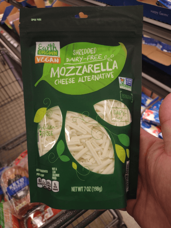 Earth Grown Vegan Shredded Dairy-Free Mozzarella Cheese Alternative