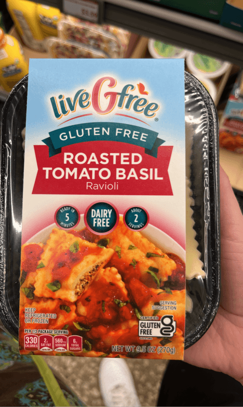 Livegfree Gluten Free Roasted Tomato Basil Ravioli, Dairy Free