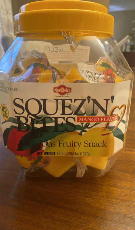New Choice Squez'N' Bites Mango Flavor Fruit Snack