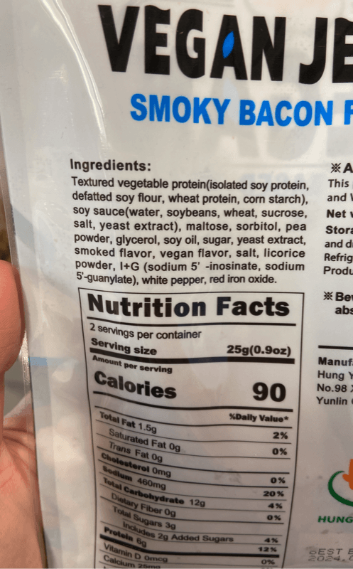 Hoya Vegan Plant Based Jerky Smoky Bacon Flavor