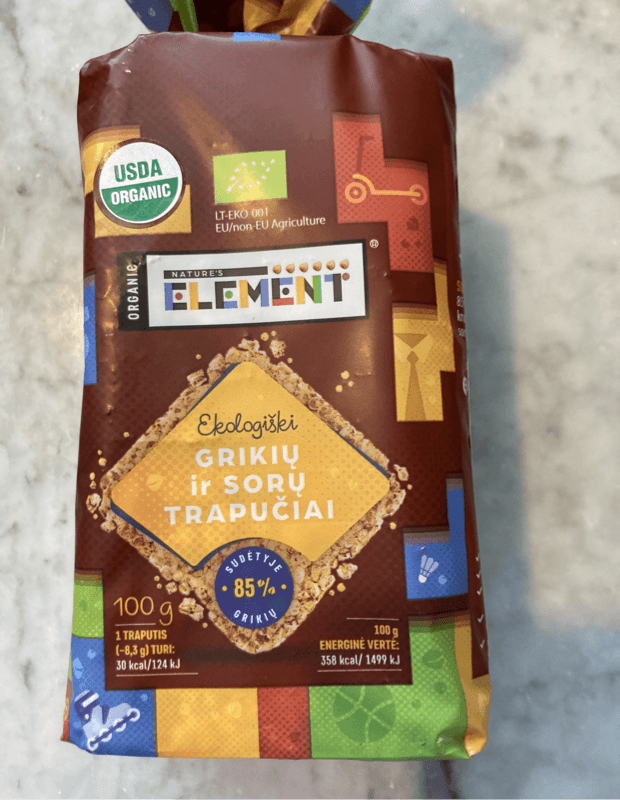 Nature'S Element Organic Buckwheat And Millet Crackers