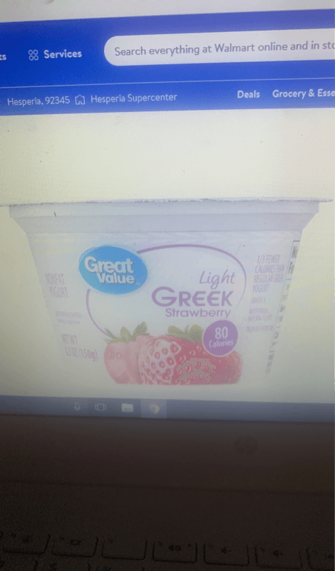 Great Value Strawberry Light Greek Nonfat Yogurt