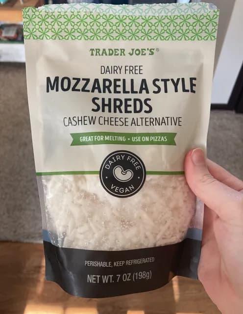 Trader Joe'S Dairy Free Mozzarella Style Shreds Cashew Cheese Alternative