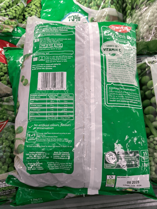 Birds Eye Garden Peas