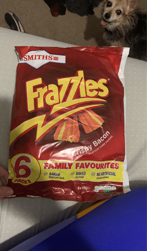 Smith'S Frazzles Crispy Bacon Flavour Corn Snacks