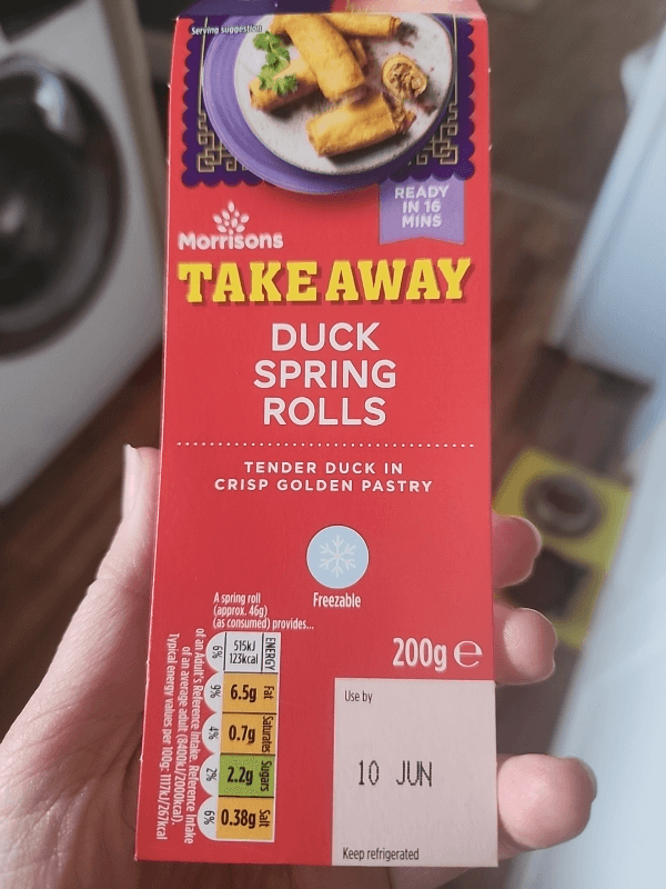 Morrisons Takeaway Duck Spring Rolls