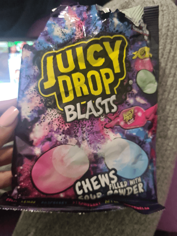 Bazooka Candy Brands Juicy Drop Blasts Chews Filled With Sour Powder
