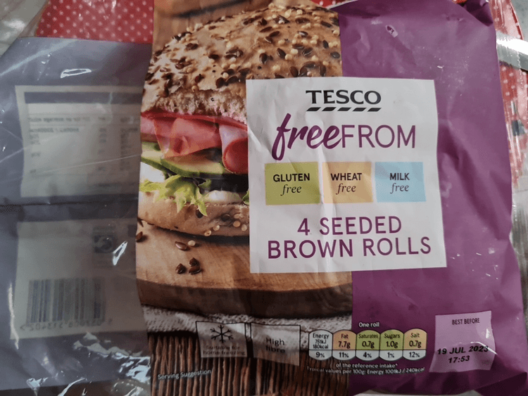 Tesco Free From 4 Seeded Brown Rolls