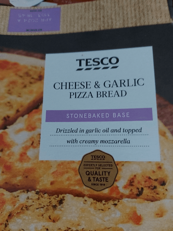 Tesco Cheese & Garlic Pizza Bread