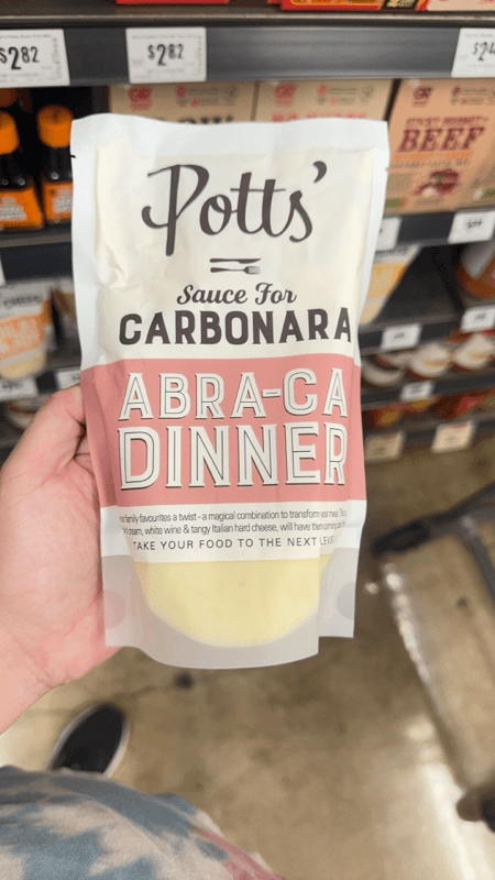 Potts' Sauce For Carbonara Abra-Ca-Dinner