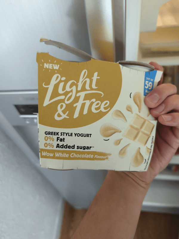 Light & Free Wow White Chocolate Flavour Greek Style Yogurt