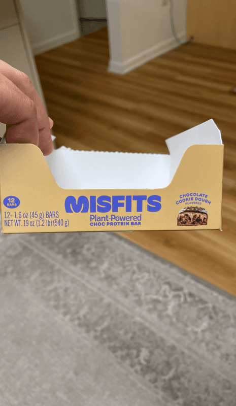 Misfits Plant-Powered Chocolate Cookie Dough Protein Bar