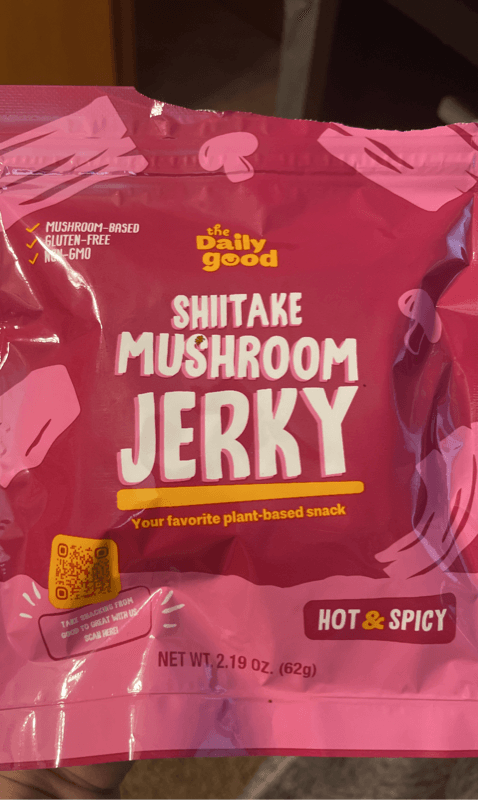 The Daily Good Shiitake Mushroom Jerky Hot & Spicy