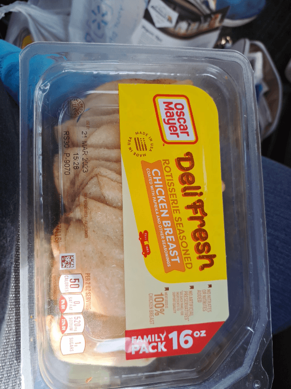 Is it Vegan? Oscar Mayer Deli Fresh Rotisserie Chicken Breast