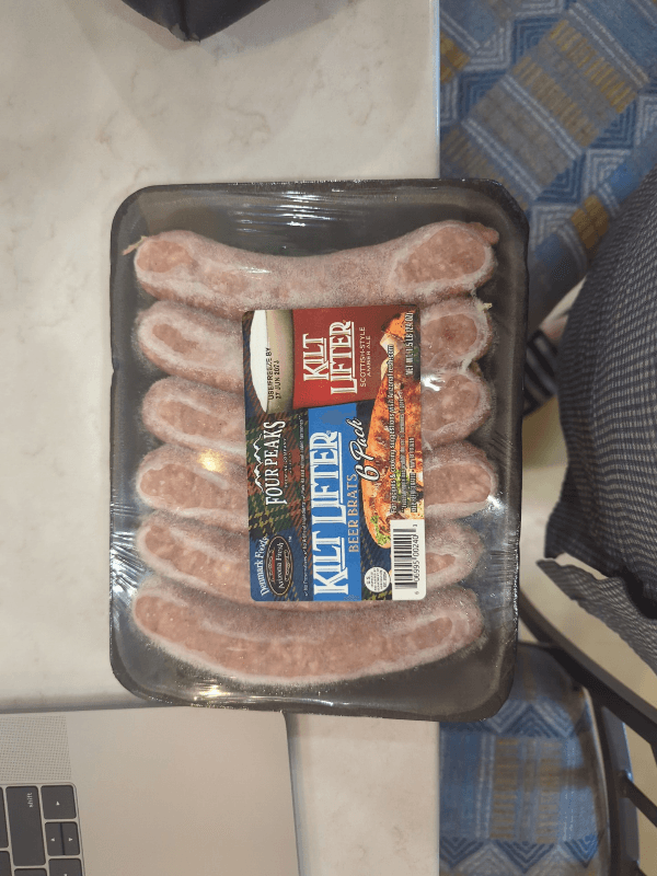 Denmark Foods Arizona Fresh Four Peaks Kilt Lifter Beer Brats