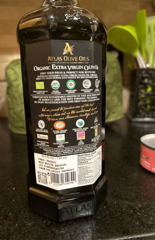 Atlas Organic Extra Virgin Olive Oil