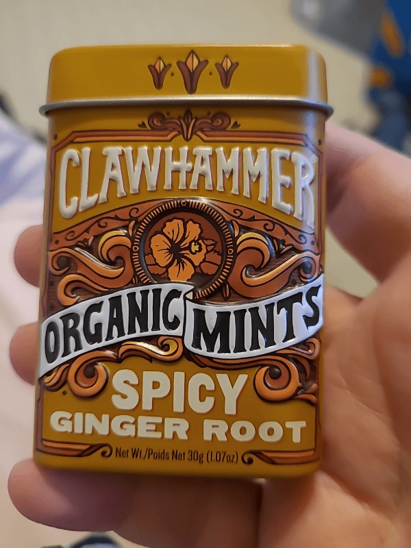 Clawhammer Organic Mints Spicy Ginger Root