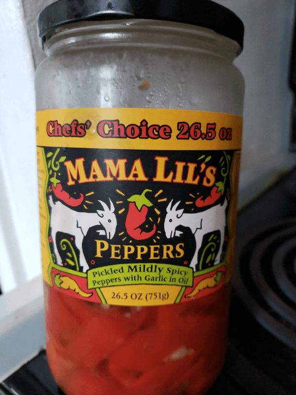 Mama Lil'S Pickled Mildly Spicy Peppers With Garlic In Oil