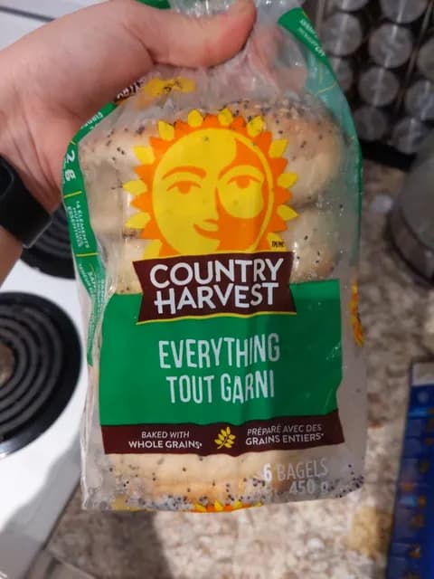 Country Harvest Everything Tout Garni Bagels