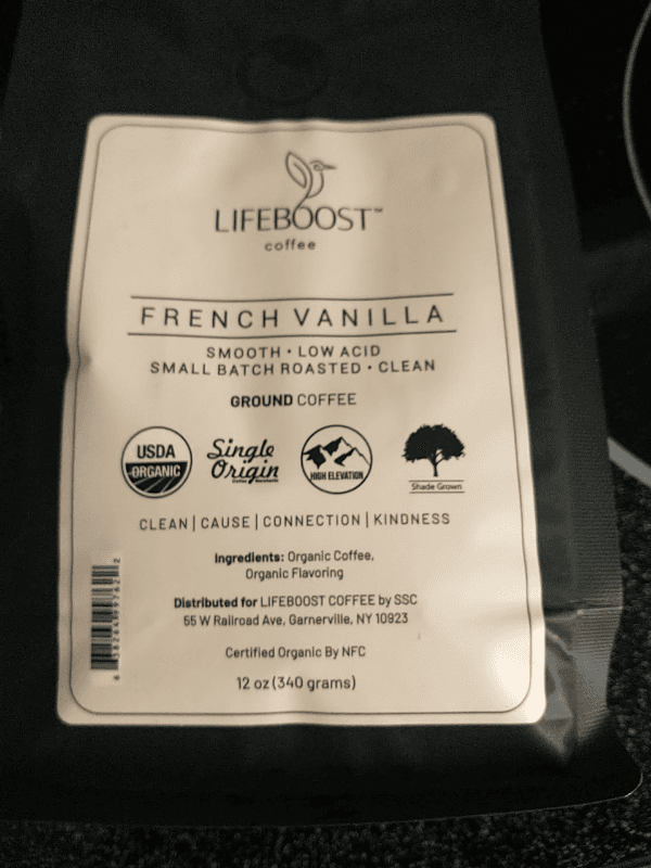 Lifeboost Coffee French Vanilla Ground Coffee
