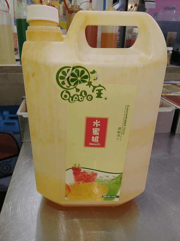 Qbubble Peach Concentrated Syrup