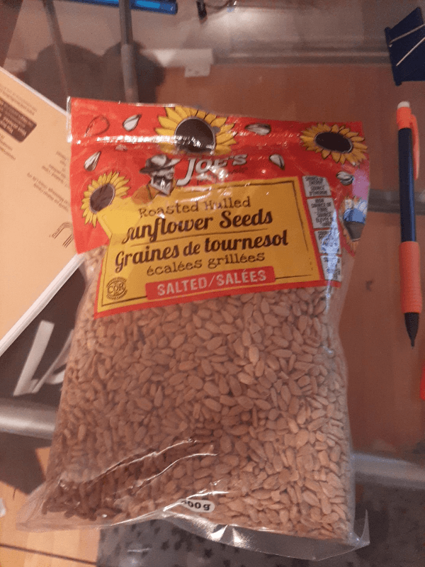 Joe'S Roasted Hulled Sunflower Seeds Salted