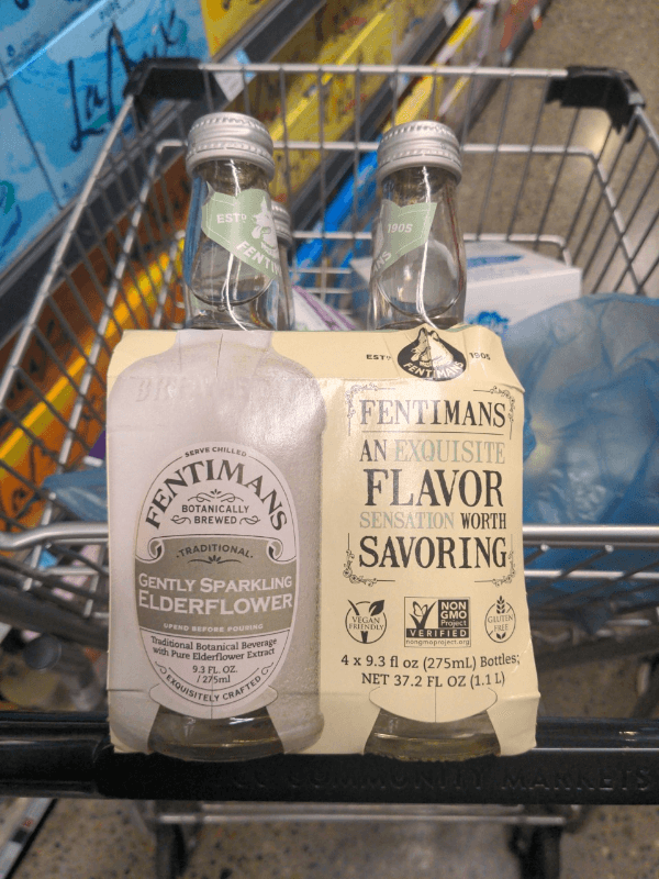 Fentimans Gently Sparkling Elderflower Botanical Beverage 4 X Oz Bottles