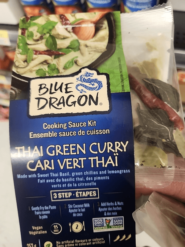 Blue Dragon Thai Green Curry 3 Step Cooking Sauce Kit