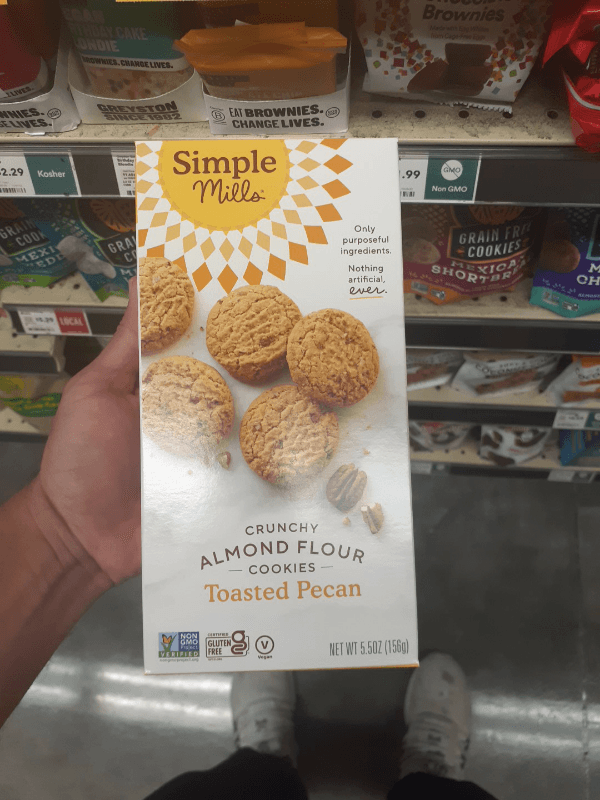Simple Mills Crunchy Almond Flour Cookies Toasted Pecan