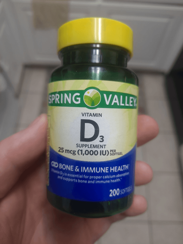 Spring Valley Vitamin D3 Supplement 25 Mcg (1,000 Iu