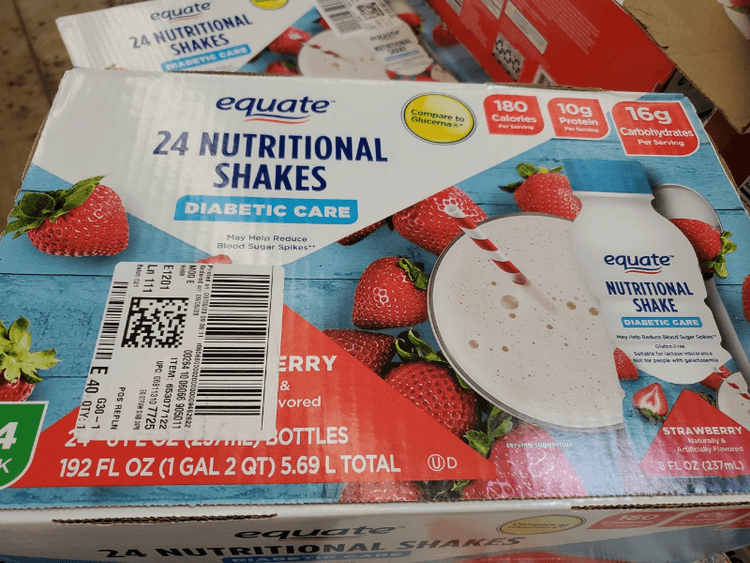 Equate 24 Nutritional Shakes Diabetic Care Strawberry