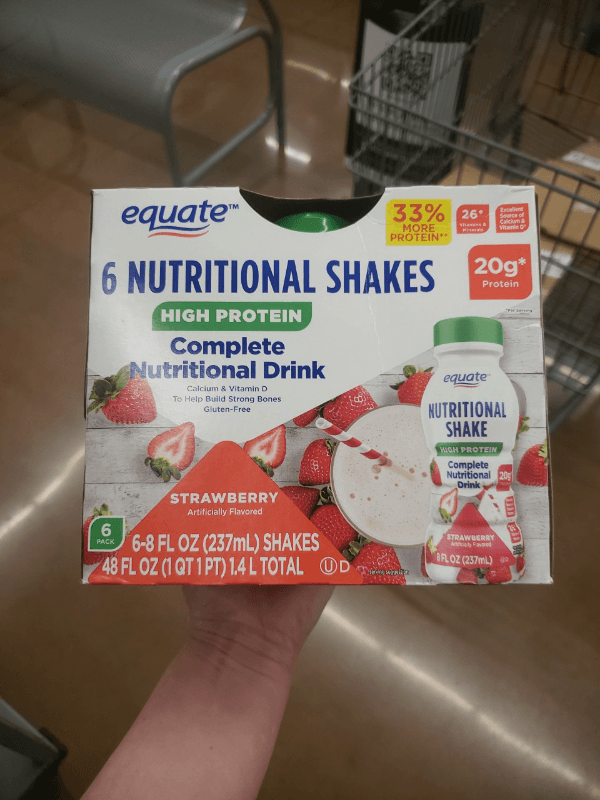Equate High Protein Complete Nutritional Shake Strawberry Flavor