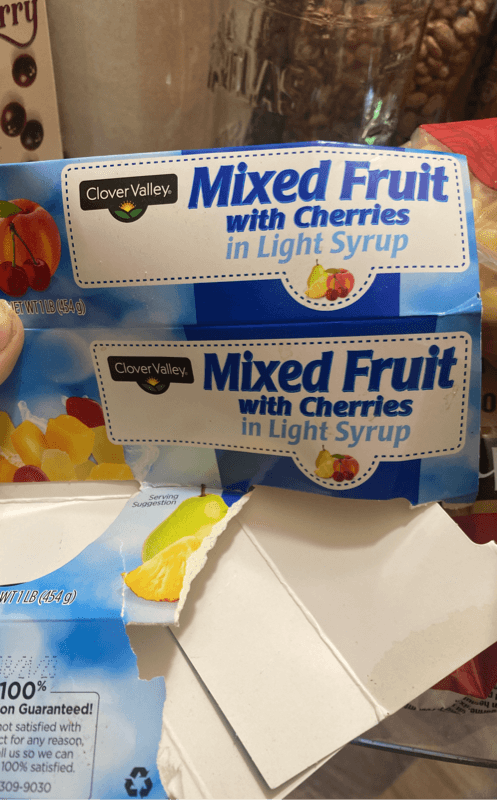 Clover Valley Mixed Fruit With Cherries In Light Syrup