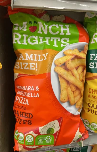 Munch Rights Family Size Marinara & Mozzarella Pizza Flavored Baked Puffs