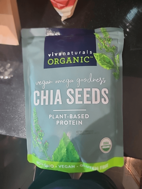 Viva Naturals Organic Plant-Based Protein Vegan Chia Seeds