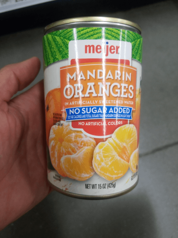 Meijer Mandarin Oranges In Artificially Sweetened Water