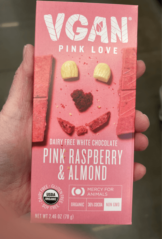 Vgan Pink Love White Chocolate Pink Raspberry & Almond