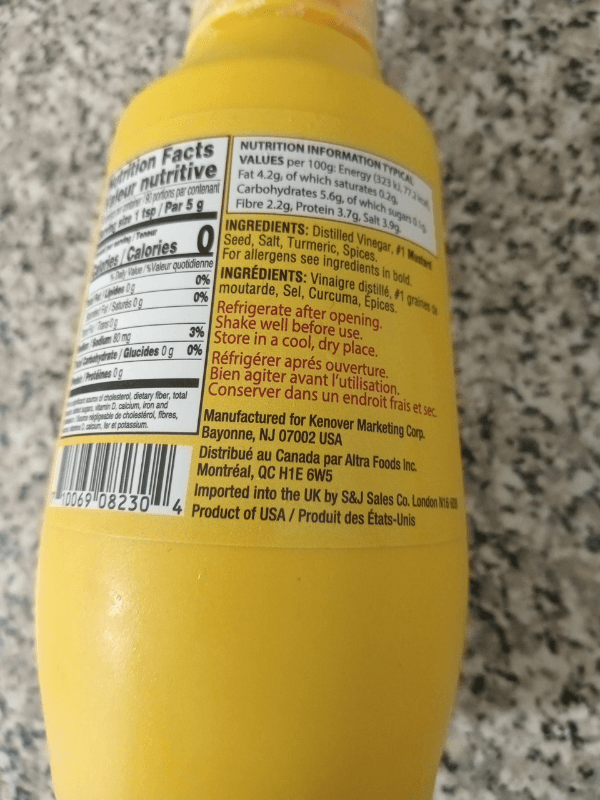 Gefen Yellow Mustard