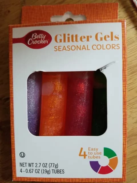 Betty Crocker Glitter Gels Seasonal Colors